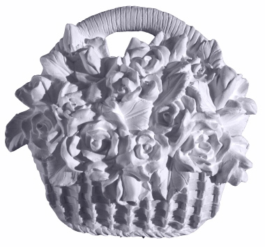 Roses Basket Plaster Plaque