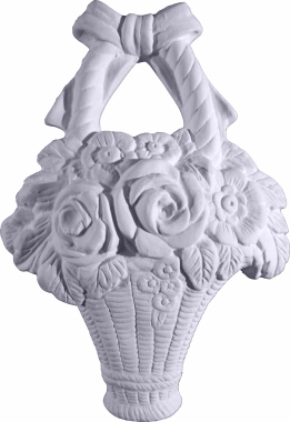 Flower Basket Plaster Plaque