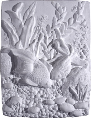 Gold Fish Plaster Plaque