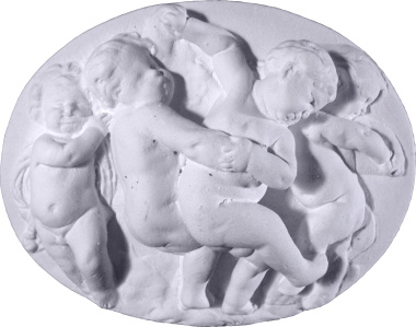 Cupids Dancing Wall Plaster Plaque