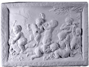 Feast of Bacchus Cherubs Plaster Plaque