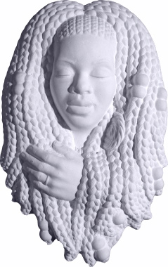 Rastafarian Girl Plaster Plaque