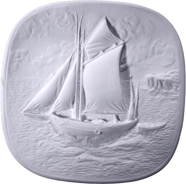 Sailboat Plate Plaster Plaque