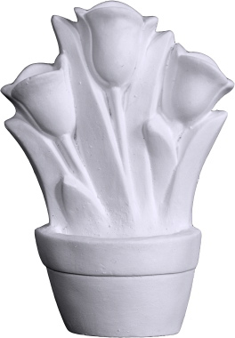 Tulips with Pocket Vase Plaster Plaque