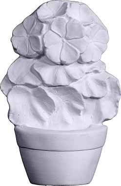 Pansies in Pocket Vase Plaster Plaque