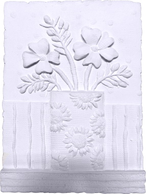 Daisies in Flowery Vase Plaque