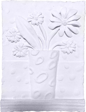 Daisies in Circles Vase Plaque