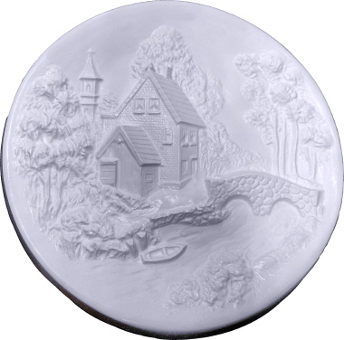 House by Bridge and Church Plaque