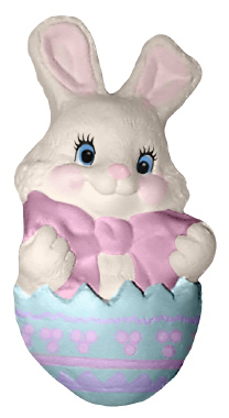 Bunny with Cracked Egg Plaster Plaque