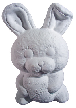 Bunny with Egg Plaster Plaque
