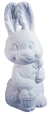 Bunny with Basket Plaster Plaque