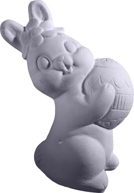 Bunny with Egg Plaster Plaque