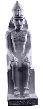 Ramses Seated Plaster Statue