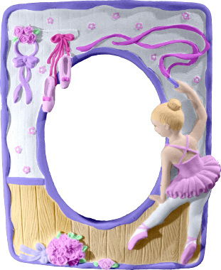 Ballerina Plaster Picture Frame