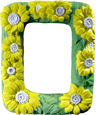 Sunflowers Plaster Picture Frame