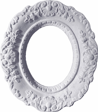 Oval Frowers Plaster Picture Frame