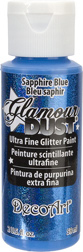 Glamour Dust Glitter Paint Sapphire Blue  DecoArt