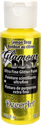 Glamour Dust Glitter Paint Lemon Drop  DecoArt