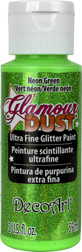 Glamour Dust Glitter Paint Neon Green  DecoArt