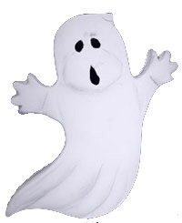 Ghost with Arms out Plaster Plaque