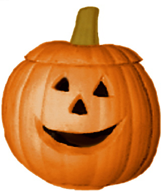 Two Piece Jack O Lantern Plaster Lightup Statue