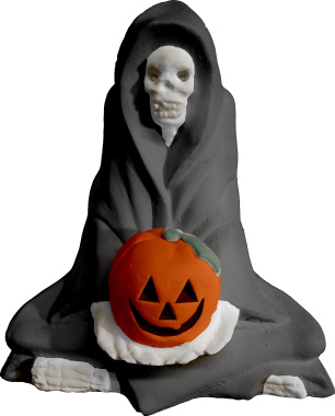 Grim Reaper Plaster Statue
