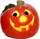 Pumpkin with Leaf each Plaster Statue