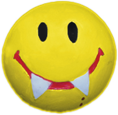 Happy Face Vampire Plaster Plaque
