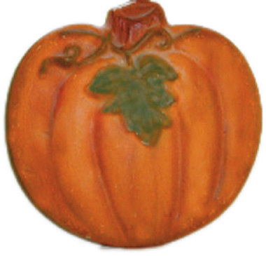Pumpkin with leaf Plaster Plaque