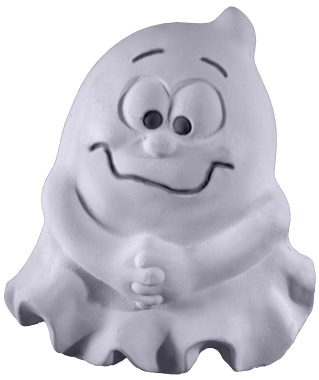 Smiley Ghost Plaster Plaque