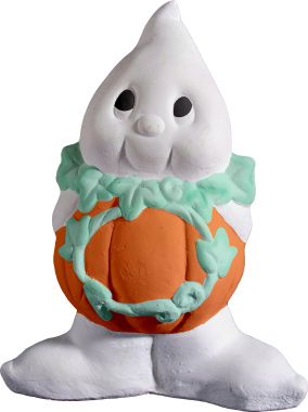 Ghost with Pumpkin costume Plaster Statue