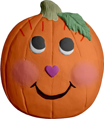 Mrs Pumpkin Face Plaster Plaque