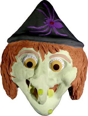 Witch head with spider Plaster Plaque