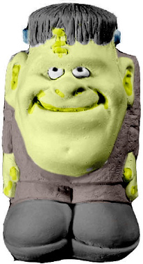 Smiley Frankenstein Plaster Statue