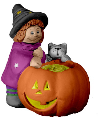 Tabitha with Witches Brew Plaster Statue