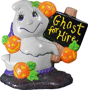 Ghost for Hire Plaster Statue