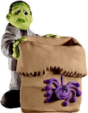 Frankenstein with Bag Plaster Statue
