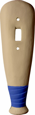 Baseball Bat Plaster Light Switch Plate