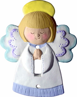 Girl Angel Plaster Light Switch Plate