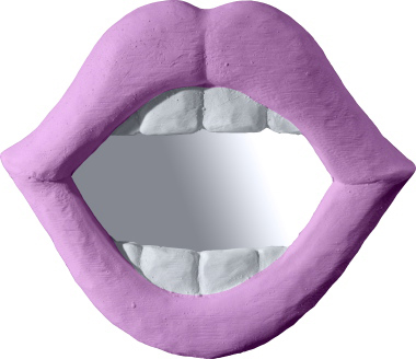 Lips Plaster Mirror