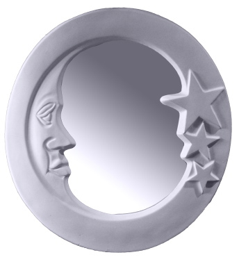 Moon and Stars Plaster Mirror Large