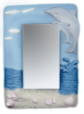 Dolphin Plaster Mirror
