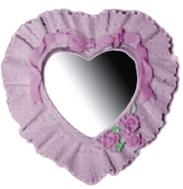 Ruffle Lace Heart Plaster Mirror
