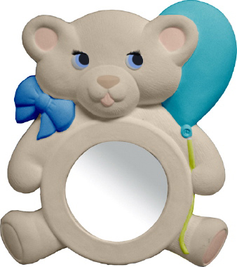 Bear with Balloon Plaster Mirror