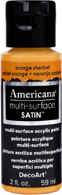 Multi Surface Satin Paint Orange Sherbet DecoArt