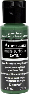 Multi Surface Satin Paint Green Beret DecoArt