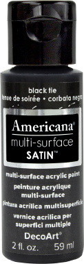 Multi Surface Satin Paint Black Tie DecoArt
