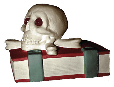 Black Magic Book Plaster Statue