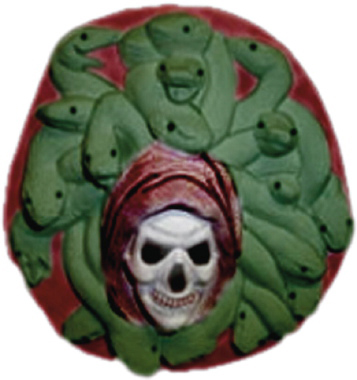 Grim Reaper with Snakes Plaster Plaque