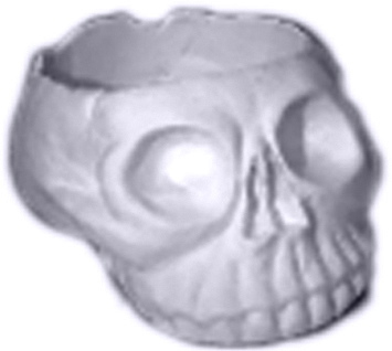 Skull Tealite Plaster Candleholder
